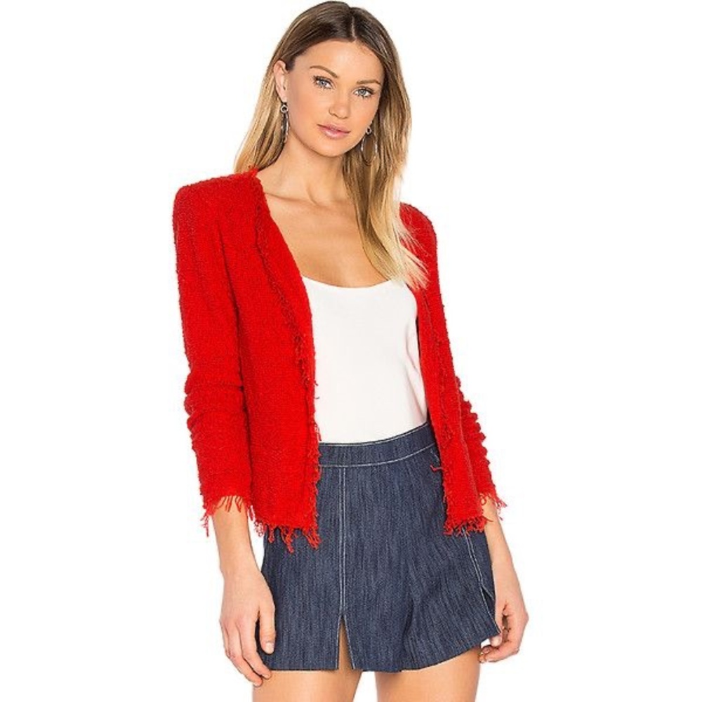 IRO Shavani Jacket in cherry Red